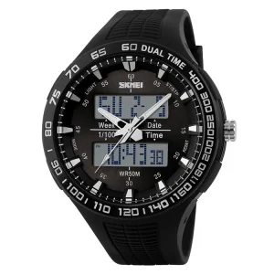 Men Sport Watches Stainless Steel Back Water Resistant