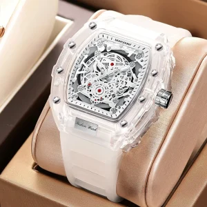Men Sports Display Race Silicone Quartz Wristband Watch