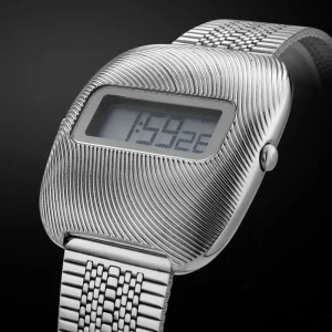 Men Sports Electronic Watch Unisex Waterproof Digital Wristwatch with Stainless Steel Strap & Retro Design 0322