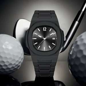 Men Sports Waterproof Quartz Watch Silicone Strap