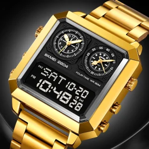 Men Watch Digital Quartz LED Sport Wristwatch Stopwatch Waterproof Electronic Clock