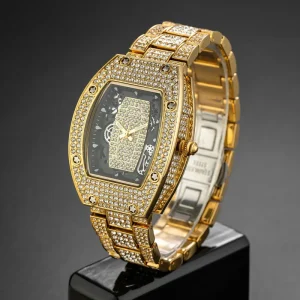 Men Watch Fashion Quartz Watches Wrist Luxury Casual Diamond Wristwatch for Men Quartz Watch