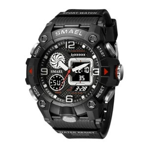 Men Watches LED Dual Display Sports Calendars Business Wristwatch Digital Quartz Analog Watch Montre