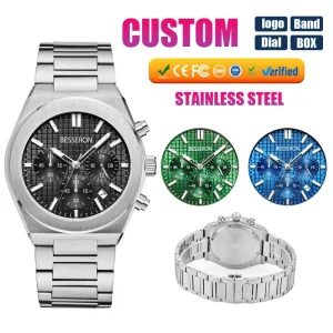 Men Wrist Watch Luxury Quartz Chronograph Waterproof Fashion Luminous Watches for Men Custom Watch Manufacturers