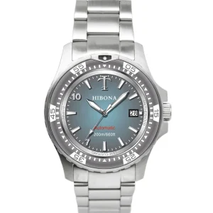 Men’s 200m Waterproof Dive Watch Super Luminous Stainless Steel Wristwatches Automatic Movement Mechanical Carbon Fiber Leather