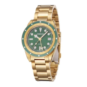 Men’s 40mm Stainless Steel Automatic Analog Watch Minimalist Sport 10mm Hidden Clasp Movement