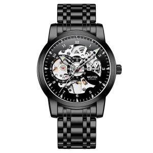 Men’s 41mm Analog Leather Automatic Mechanical Watch Waterproof Luminous 20mm