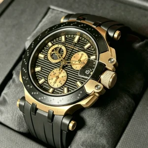 Men’s 47.6mm Sapphire Crystal 13.95mm Silicone Band Quartz Movement Waterproof Luxury Fashion Rubber Watch