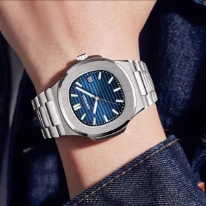 Men’s 50m Waterproof Luminous Calendar MIYOTA Automatic Sapphire Crystal 5711 A006 Square Watch