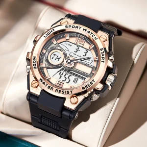 Men’s Analog Digital Watch 30m Waterproof Alarm Clock Watch Dual Display Relogio Masculino