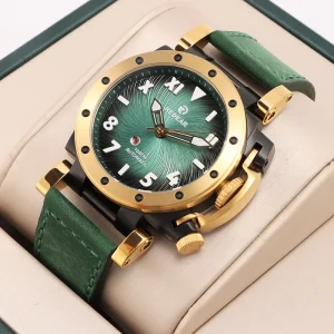 Men’s Antique Automatic Mechanical Stainless Steel Watch Glass Analog 10 Bar Water Resistant Luminous Hands