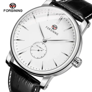 Men’s Automatic Luxury Watch Shanghai Movement Leather Strap Analog Dial Alloy Case Water Resistant