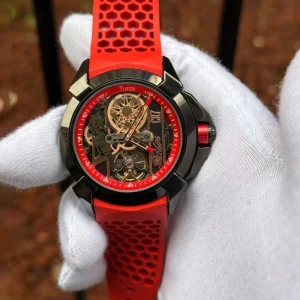 Men’s Automatic Mechanical Stainless Steel Luxury Fashion Watch Sapphire Crystal Dial Chronograph Pointer Silicone Band
