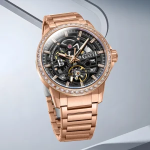 Mens Automatic Mechanical Watch 42mm 316L Steel Sapphire Crystal 5ATM Waterproof Self Winding Wristwatch for Men