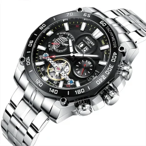 Men’s Automatic Tourbillon Watch Japanese Movement Sapphire High Quality Mechanical Watch Waterproof Alloy Round