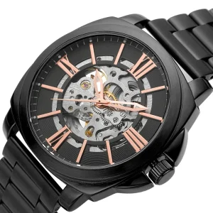 Men’s Automatic Watch Luxury Stainless Steel Band Wristwatch OEM Custom Logo Waterproof Luminous Date Mechanical Clock