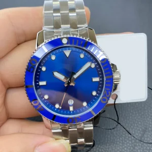 Men’s Automatic Watch Sea Star 1000 Style 300M Waterproof Blue Ceramic Bezel Mechanical Wristwatch with Date Display