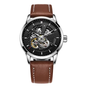 Men’s Automatic Watches Luxury Waterproof Leather Casual Style Business Custom Mechanical Wristwatch