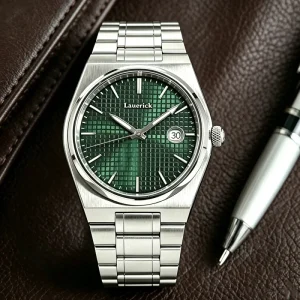 Men’s Business Automatic Mechanical Watch Sapphire Crystal 40MM Dial Silver Pointer Stainless Steel Watches