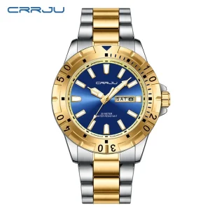 Men’s Business Watch Fashion Charm Alloy Stainless Steel Quartz 43mm 20mm Pointer Dial Waterproof Luminous