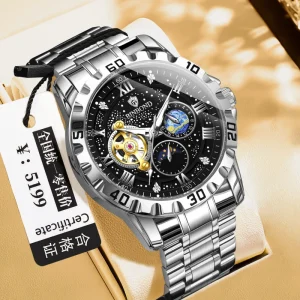 Men’s Business Wristwatch, Automatic Mechanical, Waterproof