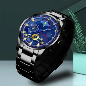 Men’s Calendar Watch Gold Business Quartz Watch
