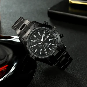 Men’s Casual Sport Quartz Wristwatch Fashion Stainless Steel Business Classic Reloj Hombre Watch