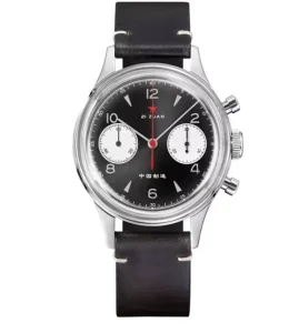 Men’s Chronograph Mechanical Watch 38mm Sapphire 21 Zuan with ST1901 Movement Swanneck Waterproof
