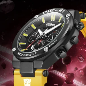 Men’s Chronograph Quartz Watch Fashion Casual Silicone Strap Automatic Date Round Dial Sports Luminous Watch