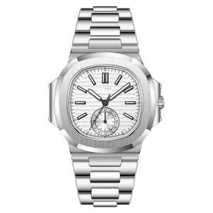 Men’s Classic 5980 Watch Japan VH60 Movt Luminous AR Coating Sapphire Crystal Steel Wristwatches 50M Waterproof