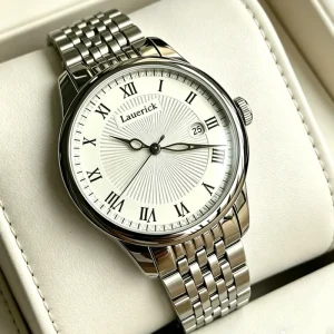 Men’s Classic Business Waterproof Reloj Sapphire Crystal Glass Mechanical Movement Calendar Stainless Steel Watch
