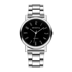 Men’s Classic and Minimalist Quartz Wrist Watches, Steel Band
