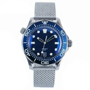 Men’s Custom Japan NH35 Movt Automatic Mechanical Diver Wrist Titanium Watch with Sapphire Glass 007 Mechanical Watch