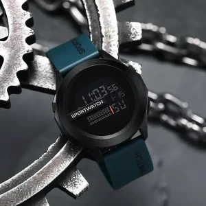 Men’s Electronic Luminous Watch, Youth Sports, Large Dial, Waterproof, Multifunctional