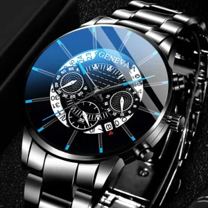 Men’s Fashion Business Watch Calendar Clock Male Alloy Quartz Watch