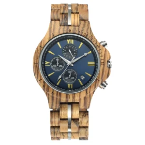 Men’s Fashion Quartz Wooded Wrist Watch, Handcrafted Watch