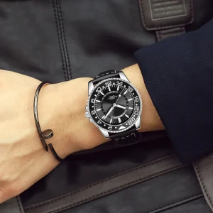 Men’s Leather Watch Luxury Custom Logo Factory Business Fashion Sports Quartz Wristwatch