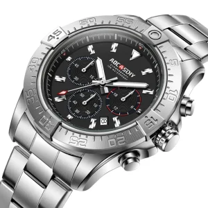 Men’s Light High Level Quality Business Watch Waterproof Calendar Shockproof Luminous Watch Holiday Gift