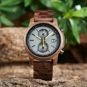 Men’s Lightweight Antique Wooden Quartz Fashion Watch High Recognition Sports Business Style Environmentally Friendly Case