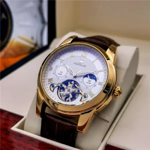 Men’s Luminous Waterproof Skeleton Mechanical Watch Luxury Fashion Business Automatic Wristwatch