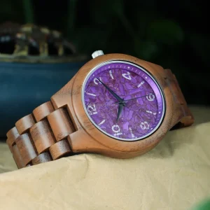 Men’s Luxury Antique Fashion Wooden Quartz Chronograph Watch with Vintage Design
