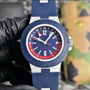 Men’s Luxury Automatic Mechanical Watch Aluminum Dual Time Matte Dial 100M Water Resistant Sport Business Wristwatch