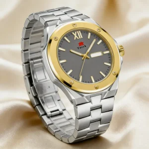 Men’s Luxury Business Casual Quartz Analog Watch Water Resistant Stainless Steel Band Luminous Versatile Daily Office Use