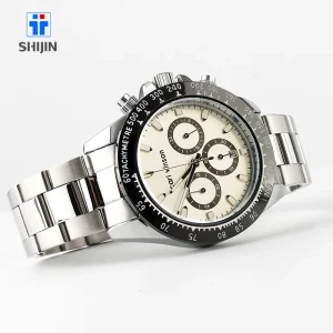 Men’s Luxury Business Fashion Quartz Watch Crystal Dial 20mm Band Stainless Steel Case Calendar Function