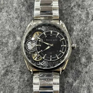 Men’s Luxury Business Watch Set Stainless Steel Quartz Alloy Case Leather Box 42mm Dial 20mm Band Width
