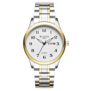 Men’s Luxury Business Wrist Watch with Dual Calendar Waterproof Quartz Watch Customized logo Watch for Men