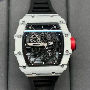 Men’s Luxury Manual Mechanical Watch White Carbon Skeleton Mechanical Watch Designer Watch