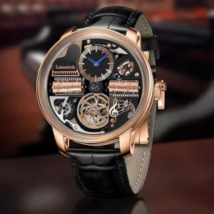 Men’s Luxury Mechanical Sports Watches Leather Band Business Style Factory Direct Sale