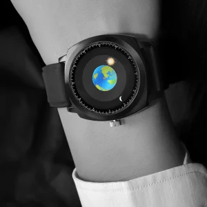 Men’s Luxury Montre De Luxe Homme Watch Fashionable Earth-Inspired Leather Silicone