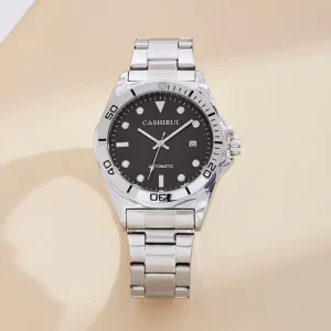 Men’s Luxury Sekio Analog Mechanical Watch High Quality Stainless Steel Strap Sapphire Case Glass 22mm Business Style